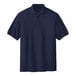 A Port Authority navy short sleeve polo shirt.
