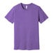 A purple Bella + Canvas customizable t-shirt.