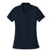 A navy Port Authority women's short sleeve polo shirt.