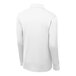 A white Sport-Tek long sleeved polo shirt.