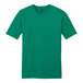 A District unisex jewel green short sleeve T-shirt with a black collar.