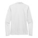 A back view of a white Nike long sleeve polo shirt.