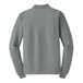 A gray long sleeve Port Authority polo shirt.