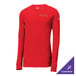 A red Nike Dri-FIT long sleeve shirt.