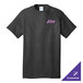 A black Port & Company T-shirt with a logo on it.