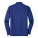 A back view of a Port Authority royal blue long sleeve polo shirt.