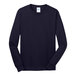 A Port & Company long sleeve navy t-shirt.