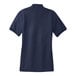 A Port Authority navy short sleeve polo shirt for women.