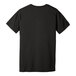 A black Bella + Canvas customizable short sleeve t-shirt with a white logo on the back.