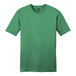 A District Heathered Kelly Green short sleeve t-shirt with a black collar.