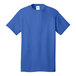 A Port & Company royal blue short sleeve t-shirt.