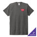 An AllMade tri-blend gray t-shirt with a logo on it.