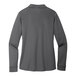 A Port Authority women's steel gray long sleeve polo shirt.