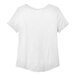 A white AllMade women's customizable tri-blend t-shirt with a scoop neck.