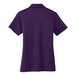 A Port Authority bright purple short sleeve polo shirt for women.