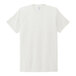 A white AllMade tri-blend T-shirt with a small logo on the front.
