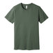 A Bella + Canvas heather military green t-shirt.