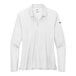 A white Nike long sleeve polo shirt.