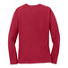 A Port & Company red long sleeve t-shirt for women.