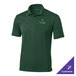 A forest green Sport-Tek polo shirt with a logo on it.