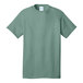 A Port & Company laurel green short sleeve t-shirt.