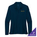 A blue Nike women's long sleeve polo shirt.
