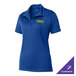 A 3X true royal blue Sport-Tek women's polo shirt with a green logo.