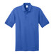 A Port & Company royal blue polo shirt.