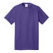 A purple Port & Company short sleeve t-shirt.