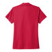 A red short sleeve Nike polo shirt.