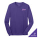 A purple Port & Company long sleeve t-shirt.