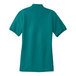 A teal Port Authority short sleeve polo shirt for women.