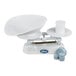 An Edlund baker's dough scale with a white bowl on it.