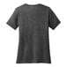 A dark heather grey Port & Company women's short sleeve t-shirt on a hanger.