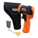 An orange and black Klein Tools infrared thermometer.