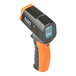 A black and orange Klein Tools infrared thermometer.