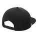 A black Port Authority 5-panel cap with white stitching and a strap.