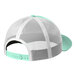 A mint and white New Era trucker cap with mesh back.