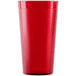 A red Cambro plastic tumbler.