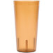 A brown Cambro plastic tumbler.