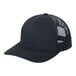 A navy Port Authority trucker cap with black mesh.