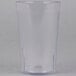 A pack of six clear plastic Cambro tumblers on a white background.