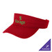 A red Port & Company visor with green text that says "forge."