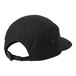 A black nylon 7-panel cap with a strap.