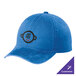 A blue Port Authority dad cap with a logo on it.