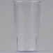 A clear plastic cup with a clear rim.