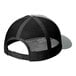 A gray and black Sport-Tek trucker cap with mesh back.