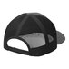 A black hat with a graphite and black mesh back.