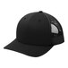 A black Sport-Tek trucker cap with mesh back.