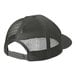 A grey Port Authority trucker cap with a mesh back.